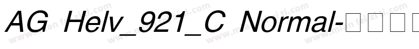 AG Helv_921_C Normal字体转换